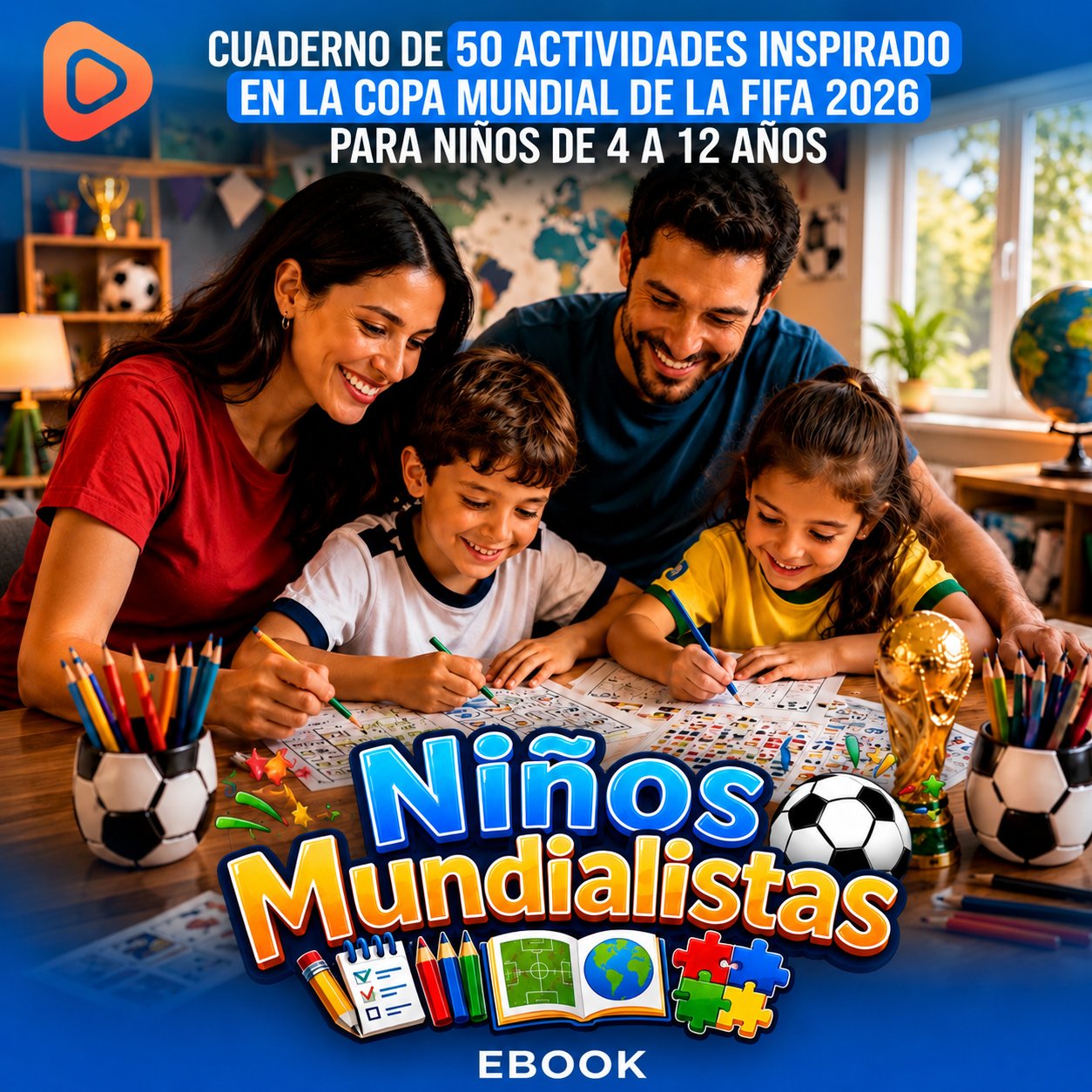 Portada del cuaderno Niños Mundialistas
